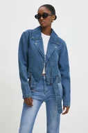 Kurtki damskie - Answear Lab ramoneska jeansowa damska kolor niebieski przejściowa - miniaturka - grafika 1