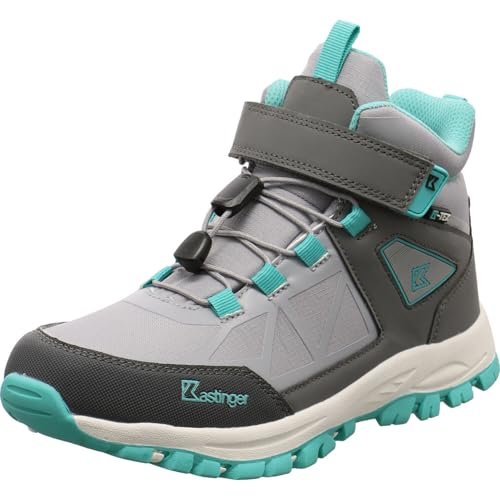Kastinger Unisex dziecięce buty trekkingowe Fsk-karlspitz Mid Ev Ktx, Steel Grey Neon Orange, 37 EU
