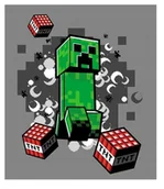 Koce - Koc pluszowy Minecraft gra 130x160 CM Ciepły Lekki Pled do Przedszkola - miniaturka - grafika 1