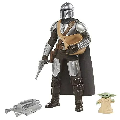 Hasbro, Star Wars Mandalorian, figurka kolekcjonerska Mandalorian z Grogu, figurka z dźwiekiem, F5194