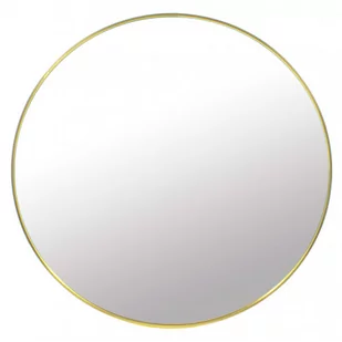 Złote metalowe lustro do przedpokoju 70 cm - Pireo - Lustra - miniaturka - grafika 1
