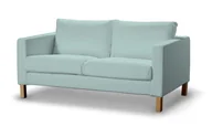 Pokrowce na meble - Dekoria pl pl Pokrowiec na sofę Karlstad 2-osobową nierozkładaną krótki pastelowy błękit 165 x 89 x 64 cm Cotton Panama 617-702-10 - miniaturka - grafika 1