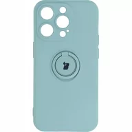 Etui i futerały do telefonów - Bizon Etui Case Silicone Ring Sq do iPhone 14 Pro turkusowe - miniaturka - grafika 1