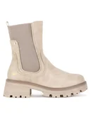 Botki damskie - Mustang Botki 1469-501 Beżowy - miniaturka - grafika 1