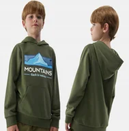 Bluzy dla chłopców - 4F Bluza Chłopięca Dresowa Sportowa Z Kapturem Dziecięca - miniaturka - grafika 1