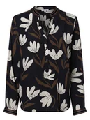 Bluzki damskie - Lund - Bluzka damska, niebieski|wielokolorowy - miniaturka - grafika 1