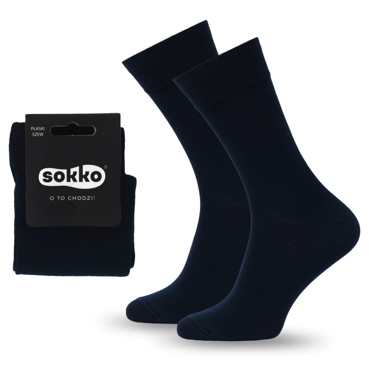 SOKKO SKARPETKI MĘSKIE DŁUGIE GRANATOWE BAMBUSOWE 39-41 - SM-S60-GRA-39-41