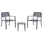 Meble ogrodowe - Zestaw mebli balkonowych TAVOLETO Metal Ciemnoszary - miniaturka - grafika 1