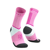 Skarpetki sportowe męskie - COMPRESSPORT Skarpetki do biegania ULTRA TRAIL SOCKS V2.0 begonia/neon pink - miniaturka - grafika 1