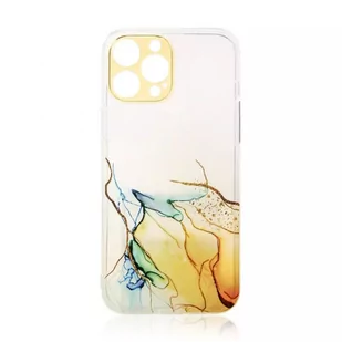 Marble Case etui do iPhone 12 Pro żelowy pokrowiec marmur pomarańczowy - Etui i futerały do telefonów - miniaturka - grafika 1