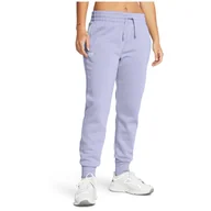 Spodnie sportowe damskie - Damskie spodnie dresowe Under Armour Rival Fleece Jogger Rozmiar: XS / Kolor: biały/fioletowy - miniaturka - grafika 1