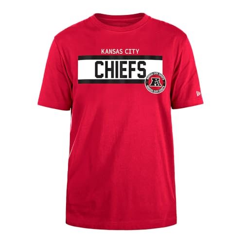 KANSAS CITY CHIEFS Czapka New Era NFL Regularna Koszulka Atrament o wysokiej gęstości Sitodruk Przednia Grafika Oryginalny Kolor Drużyny Unisex Czerwony
