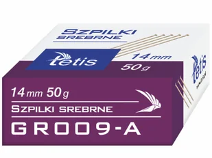 TETIS SZPILKI SREBRNE 14MM 50G - Szpilki biurowe - miniaturka - grafika 1