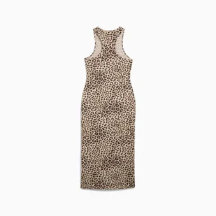 Sukienka damska Puma LEO LUXE SLIM AOP brązowa 63233991 - Sukienki - miniaturka - grafika 1