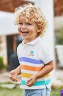 Koszulki dla chłopców - Mayoral polo niemowlęce kolor beżowy wzorzysty - miniaturka - grafika 1