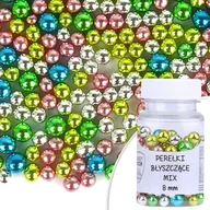 Dodatki do ciast w proszku - Posypka cukrowa PEREŁKI BŁYSZCZĄCE MIX ⌀ 8 mm Sweet Decor, 40 g - miniaturka - grafika 1