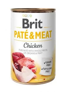 Brit Pate & Meat chicken 400 g DARMOWA DOSTAWA OD 95 ZŁ! - Mokra karma dla psów - miniaturka - grafika 1