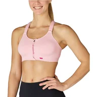 Biustonosze - BIUSTONOSZ SPORTOWY SHEFIT RÓŻOWY NISKIE PODTRZYMANIE S ĆWICZENIA FITNESS - miniaturka - grafika 1