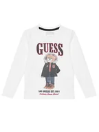 Bluzki damskie - Guess Bluzka N5BI04 I3Z14 Biały Regular Fit - miniaturka - grafika 1