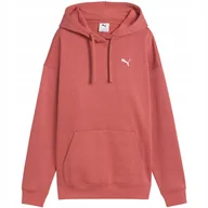 Bluzy damskie - Bluza damska Puma ESS Relaxed Hoodie FL czerwona 684976 60 2XL - miniaturka - grafika 1