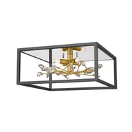 Lampy sufitowe - Czarno-złota lampa - ozdobny kwiat C0578-04A-B5TF z serii SPRING - miniaturka - grafika 1