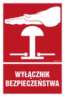 Systemy ekspozycyjne i znaki informacyjne - BC142 WYŁĄCZNIK BEZPIECZEŃSTWA, FS - FOLIA SAMOPRZYLEPNA FOTOLUMINESCENCYJNA; (250X375MM) - miniaturka - grafika 1