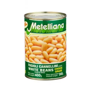 Metelliana Fasola biała Cannellini 400 g - Ziarna i nasiona roślin strączkowych - miniaturka - grafika 1