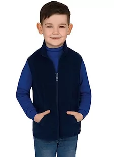 Trigema Jungen Fleece Weste kamizelka sportowa dla chłopców, Niebieski (Navy 046), 104 - Odzież sportowa dziecięca - miniaturka - grafika 1