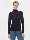 Bluzki damskie - Tommy Hilfiger Golf 5x2 WW0WW39826 Granatowy Slim Fit - miniaturka - grafika 1