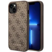 Etui i futerały do telefonów - Guess GUHCP15MG4GFBR iPhone 15 Plus 6.7" brązowy/brown hard case 4G Metal Gold Logo - miniaturka - grafika 1