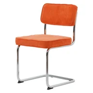 Krzesła - Pomarańczowe sztruksowe krzesło Rupert – Unique Furniture - miniaturka - grafika 1