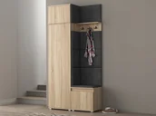 Szafki na buty - Garderoba z nadstawką panele NEVADA 104 DĄB SONOMA - miniaturka - grafika 1