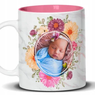 Kubek Z Nadrukiem PREZENT DLA CIOCI Imię Biało Różowy Kreator - Kubki - miniaturka - grafika 1