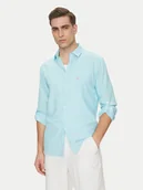 Koszule męskie - Guess Koszula F4GH00 WG3L0 Błękitny Regular Fit - miniaturka - grafika 1