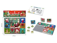 Układanki dla dzieci - PUZZLE ŚWIĄTECZNE DLA DZIECI – ZESTAW KLOCKÓW UKŁADANKA + TABLICA DO RYSOWANIA - miniaturka - grafika 1