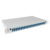 Pozostałe akcesoria sieciowe - Przełącznica światłowodowa 19" 1U 24xLC/UPC Duplex, wysuwana, wyposażona - miniaturka - grafika 1