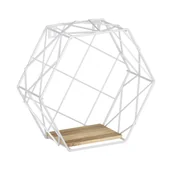 Zawiasy, okucia i inne akcesoria - Półka ścienna dekoracyjna Heksagon BI LOFT Biała 5907708187833 - miniaturka - grafika 1