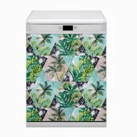 Dekoracje domu - Ozdobny Bluedecor Magnes na zmywarkę Palmy wzór 60x80 - miniaturka - grafika 1