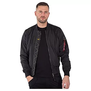 ALPHA INDUSTRIES Męska kurtka bomberka, czarny, L - Kurtki męskie - miniaturka - grafika 1