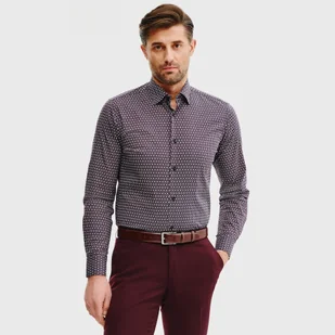 Wzorzysta koszula męska Slim Fit Bawełniana Pako Lorente roz. XL - Koszule męskie - miniaturka - grafika 1