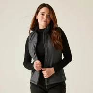 Kurtki i kamizelki sportowe damskie - Regatta Professional Damska kamizelka Softshell Flux Szaro-czarny, Rozmiar: 46 - miniaturka - grafika 1