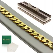 Bransolety męskie - Gruba Bransoletka Złota Męska Pancerka 23Cm/11,5Mm Srebro 925 Na Prezent - miniaturka - grafika 1