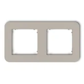 Klawisze i ramki - Karlik Ramka podwójna zaokrąglona MINI - taupe - miniaturka - grafika 1