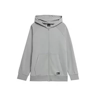Bluzy męskie - 4F Męska bluza H4Z22-blm011, szara (Middle Grey), XXL, szary (Middle Grey), XXL - miniaturka - grafika 1