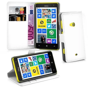 Pokrowiec Cadorabo na telefon Nokia Lumia 625 w kolorze białym z magnetycznym zamknięciem - Etui i futerały do telefonów - miniaturka - grafika 1