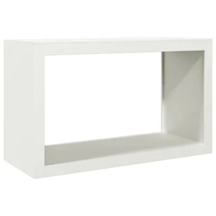 vidaXL Stojak na drewno opałowe, biały, 100x40x60 cm, stalowy - Wózki magazynowe - miniaturka - grafika 1