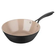 Patelnie - Patelnia wok Carina Black 28 cm beżowo-czarny - miniaturka - grafika 1