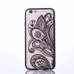 Etui na telefon komórkowy Mandala dla Apple iPhone 8 Design Etui ochronne Pokrowiec z motywem kwiatowym Torba Bumper Czarny - Etui i futerały do telefonów - miniaturka - grafika 1