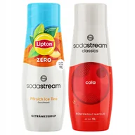 Syropy i koncentraty owocowe - 2x Syrop SodaStream Lipton Ice Tea Peach Zero Bez Cukru Herbata + Cola - miniaturka - grafika 1