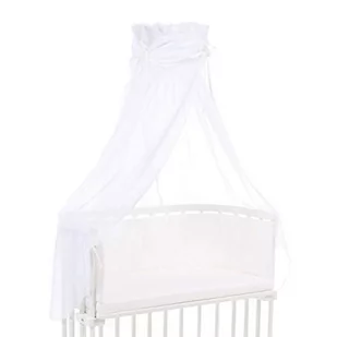 babybay Organic Cotton z kokardą baldachim do wszystkich modeli, jasnobrązowy gwiazdy Biały  biały Babybay_100351 - Wyposażenie pokoiku dziecięcego - miniaturka - grafika 1